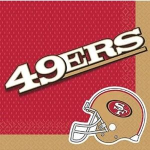 🆕 3 packs of San Francisco 49ers Lunch Napkins 36ct